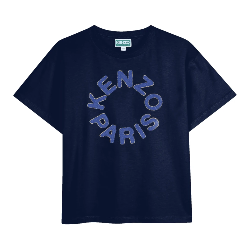 Kenzo Boys Blue Embroidered T-Shirt