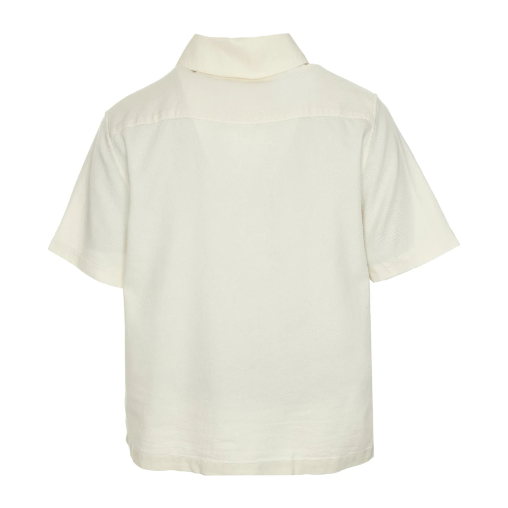 Fred Perry Piqué Structuur Reverskraag Overhemd White Heren