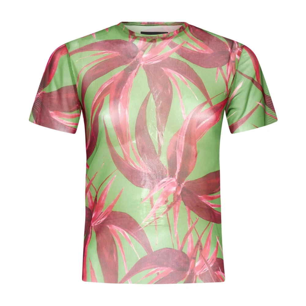 Louisa Ballou Bloemen Mesh T-shirt Multicolor Dames