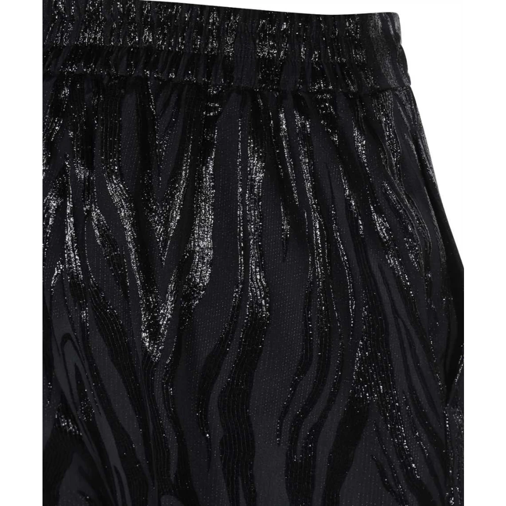 Stella Mccartney Lurex Joggers met Geribbelde Enkelboeien Black Dames