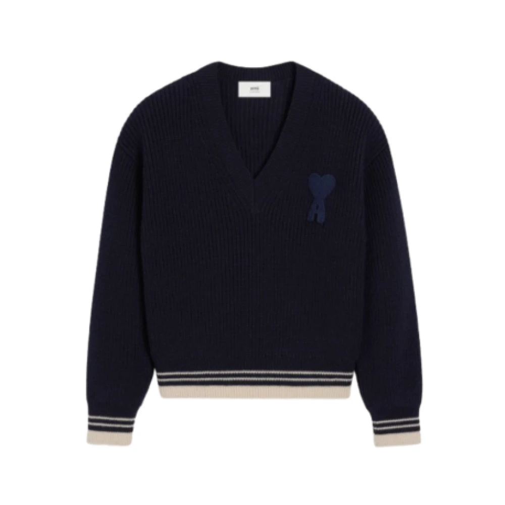 Knitwear > V-neck Knitwear - - Ami Paris - Modalova