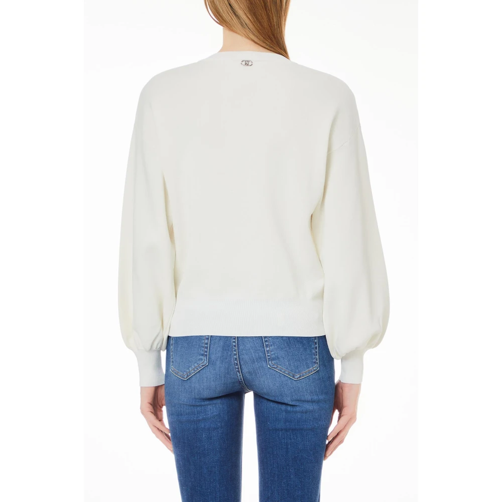 Liu Jo Gesloten Gebreide Trui White Dames