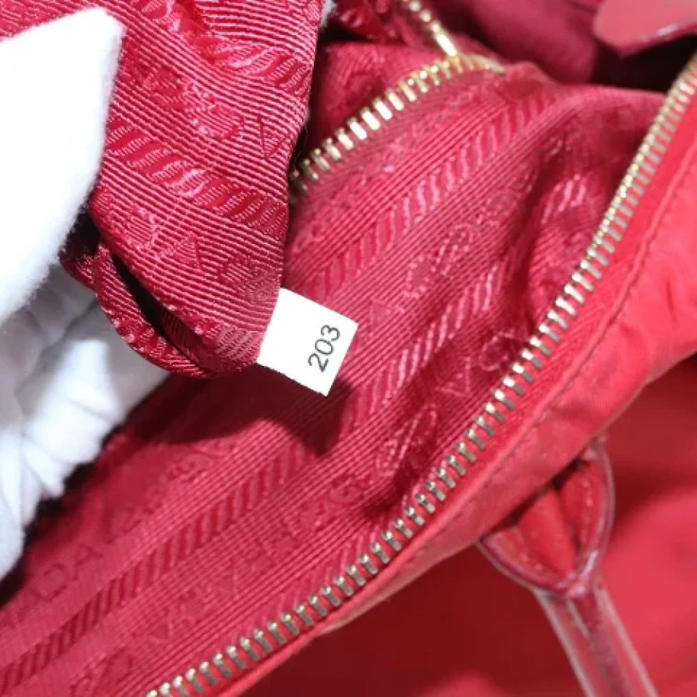 Prada Vintage Pre-owned Leather handbags Red Dames