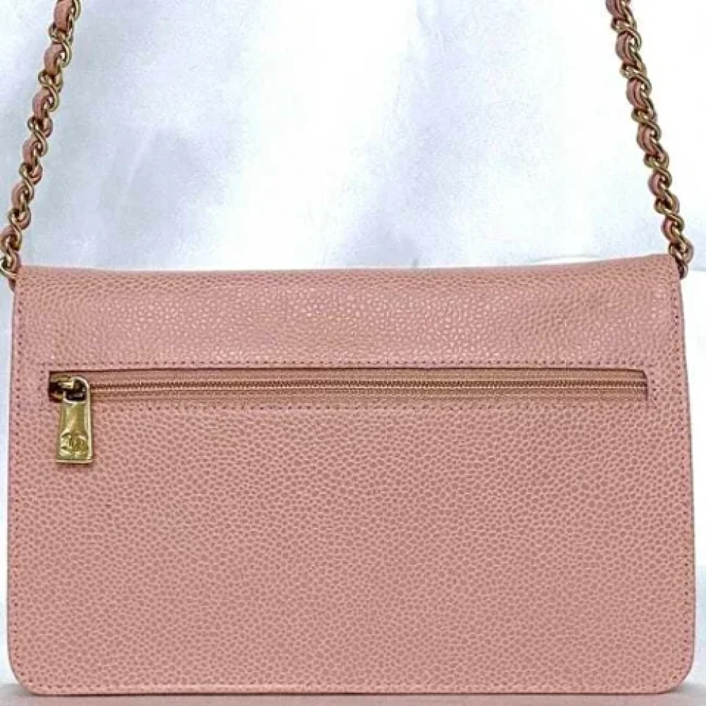 Chanel Vintage Pre-owned Leather chanel-bags Pink Dames