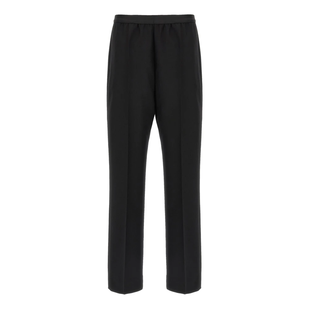Maison Margiela Women's Black Straight Trousers, M, Wool Straight-Leg Trousers