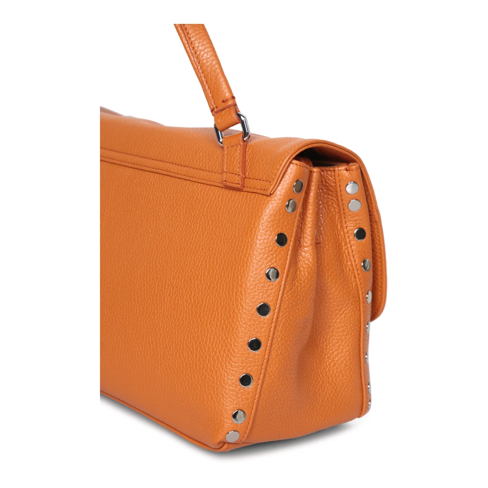 Zanellato Oranje Leren Flap Tas Orange Dames