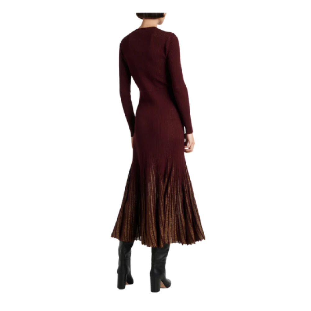 Ulla Johnson Geplooide Jurk Amaranthus Brown Dames