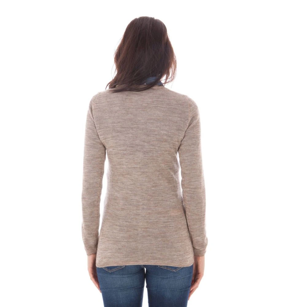Fred Perry Wollen gebreid vest met logoknopen Beige Dames