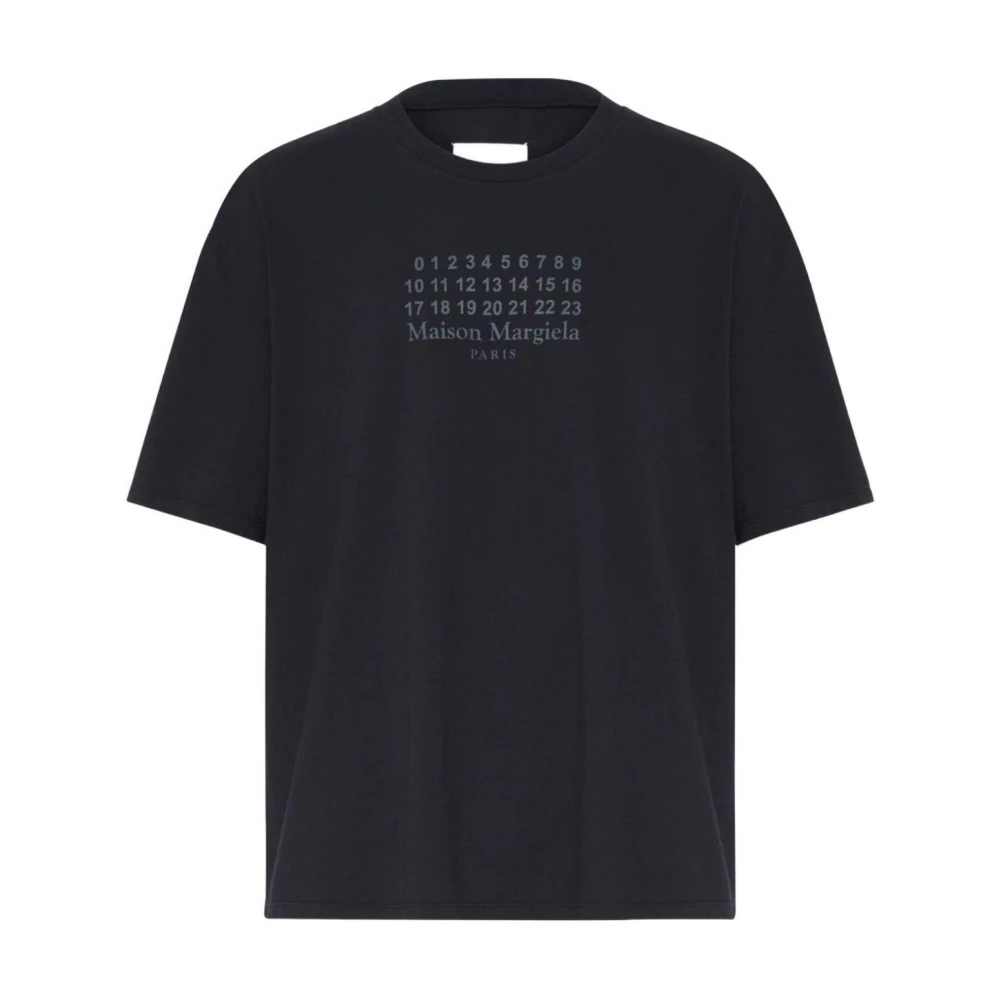Maison Margiela Donna Nero Numeric Logo T-Shirt