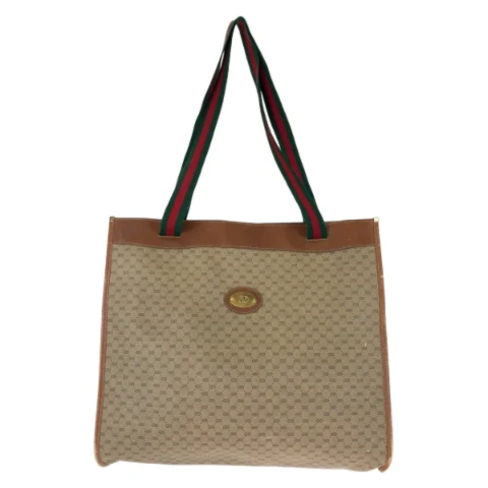 Gucci Vintage Pre-owned Canvas gucci-bags Brown Heren