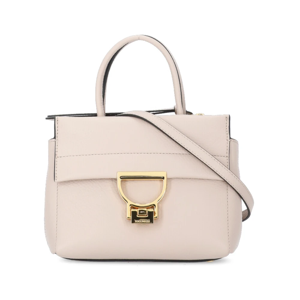 Coccinelle Women's Pink Pebbled Leather Handbag For Woman