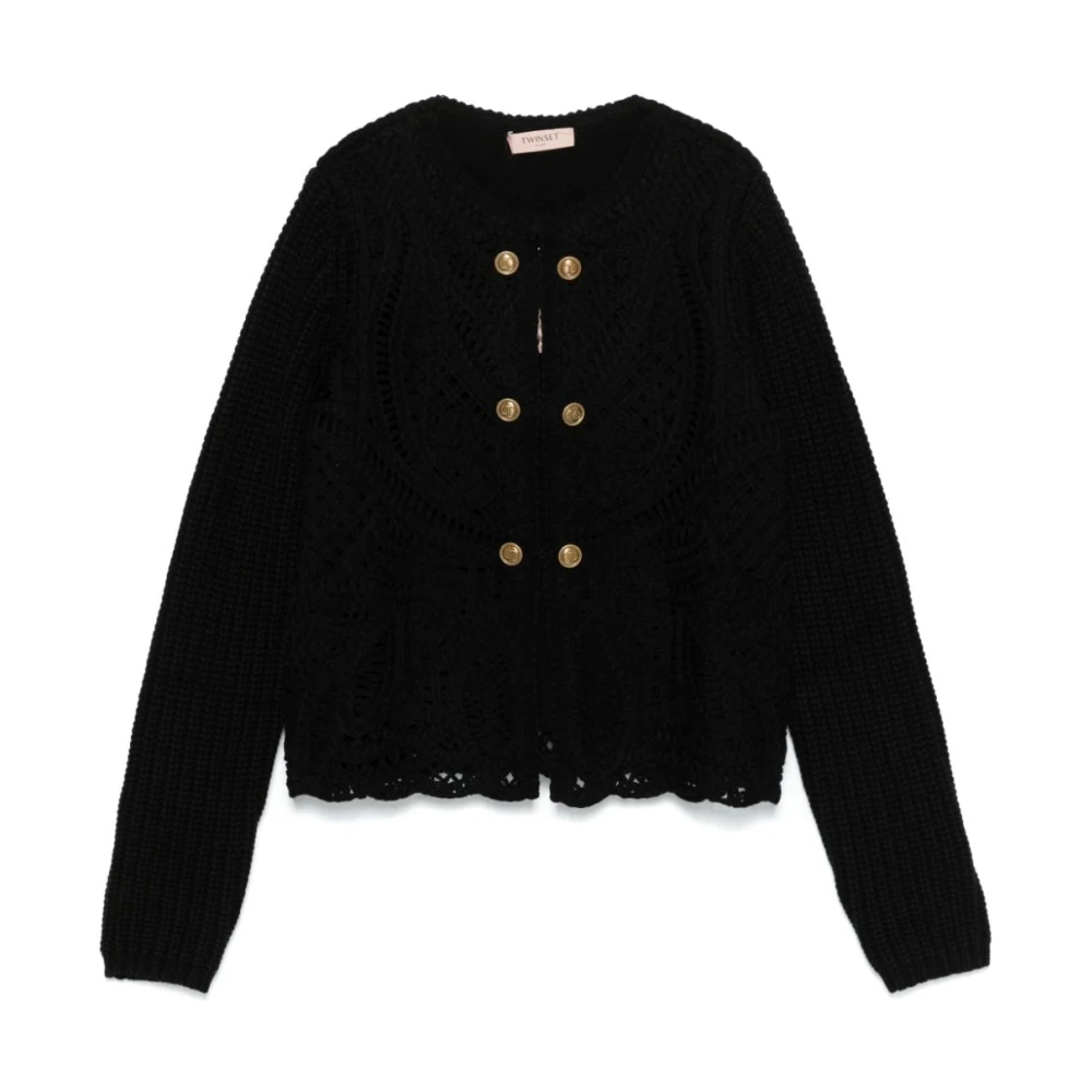 Twinset Zwarte Parka Jas voor Vrouwen Black Dames