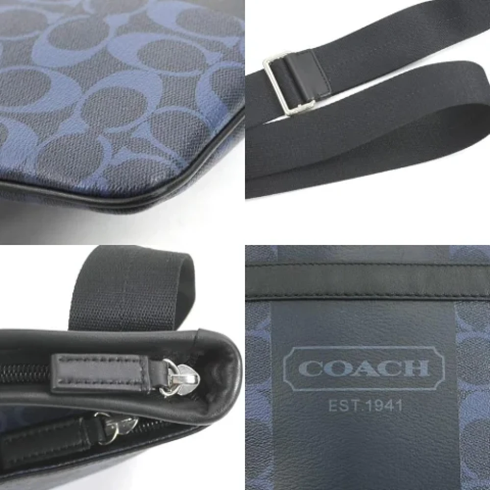 Coach Pre-owned Leather shoulder-bags Blue Dames