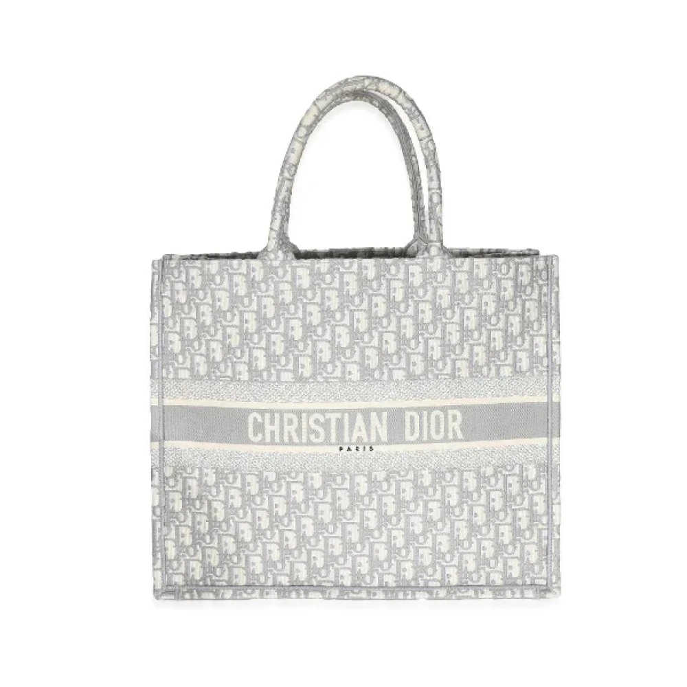 Dior Vintage Pre-owned Cotton handbags Gray Dames