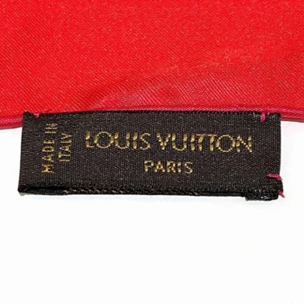 Louis Vuitton Vintage Pre-owned Silk scarves Pink Dames