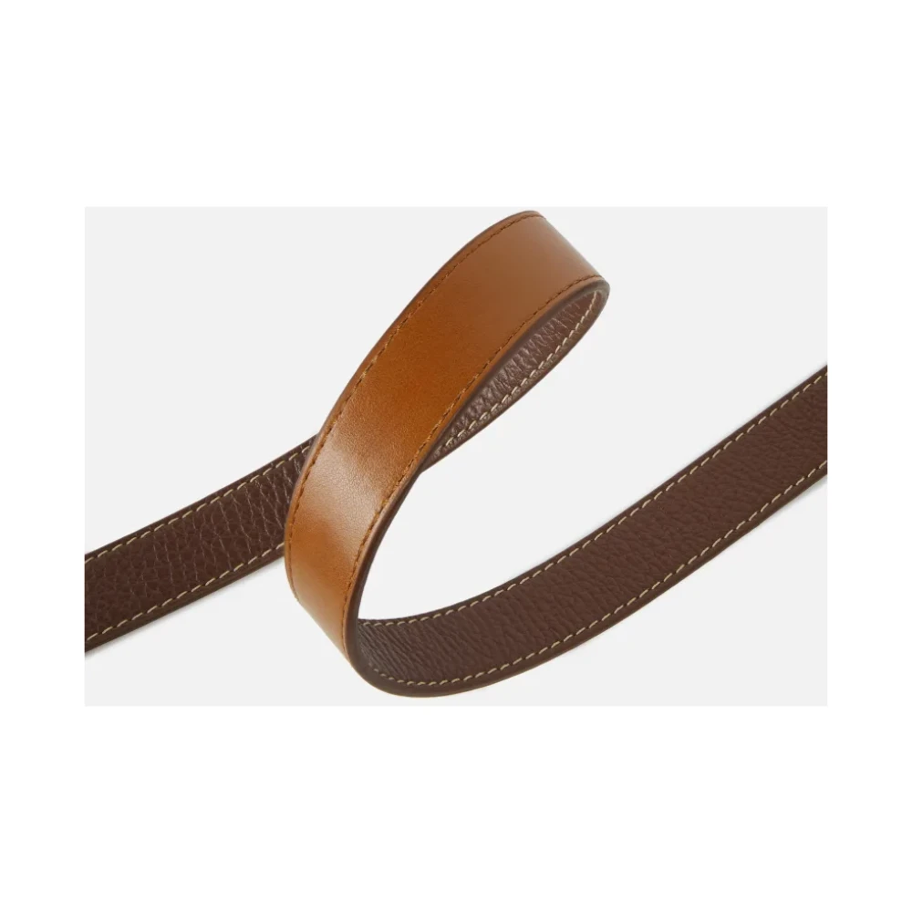 Pinko Love Birds Diamond Cut Leren Riem Brown Dames