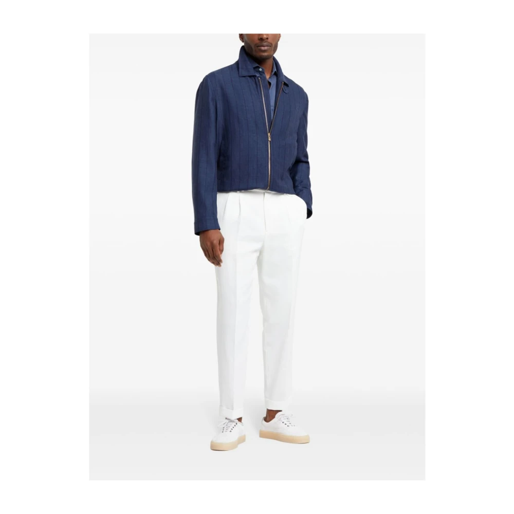 BRUNELLO CUCINELLI Blauwe Herenshirts Blue Heren