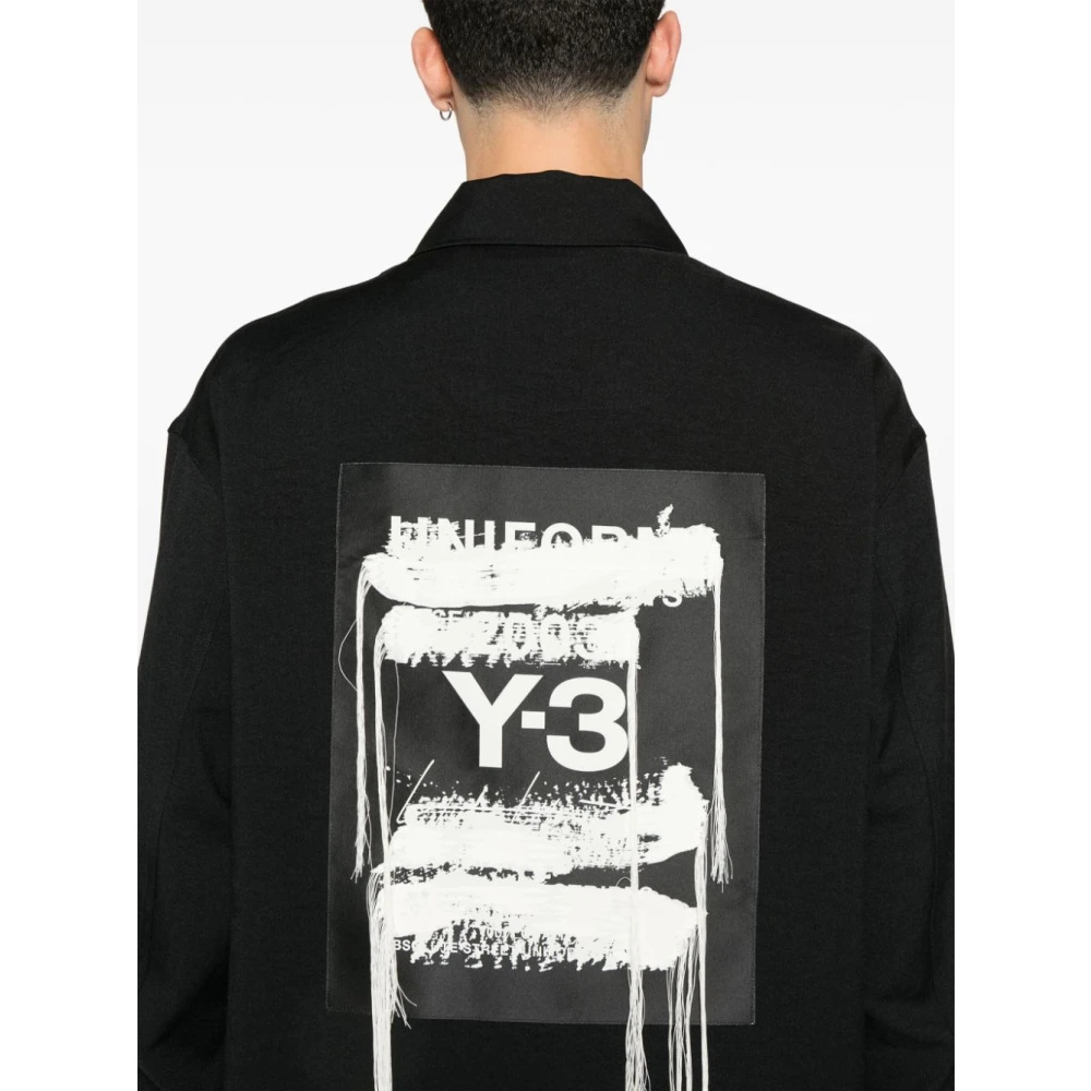 Y-3 Zwarte Stijlvolle Jassen Black Heren