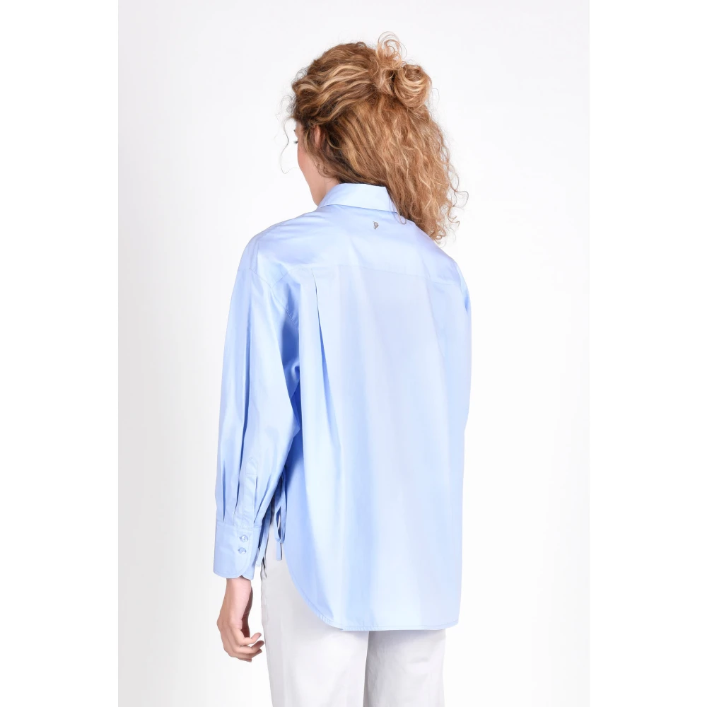 Dondup Katoenen Overhemden Collectie Blue Dames
