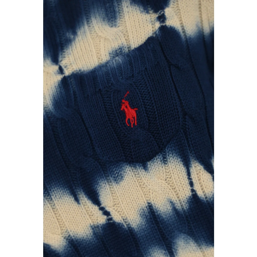 Polo Ralph Lauren Rode Gebreide Trui Tye-dye Patroon Multicolor Dames