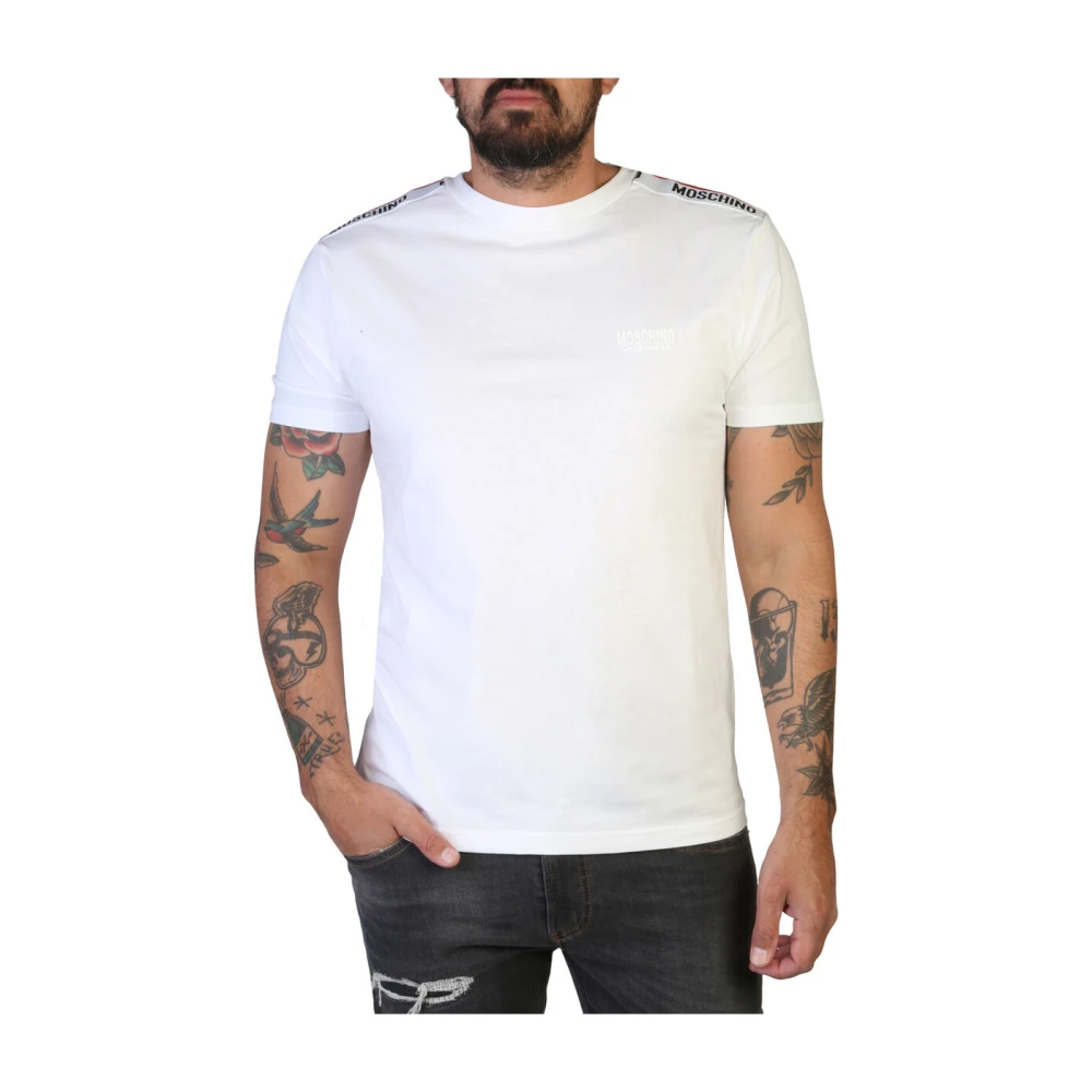 Moschino Herr T-shirt med korta ärmar - Vår/Sommar Kollektion White, Herr