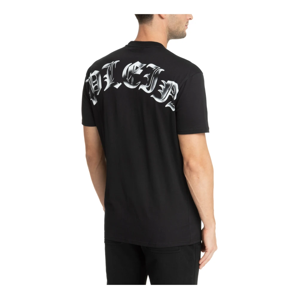 Philipp Plein Gestreept Logo T-shirt Black Heren