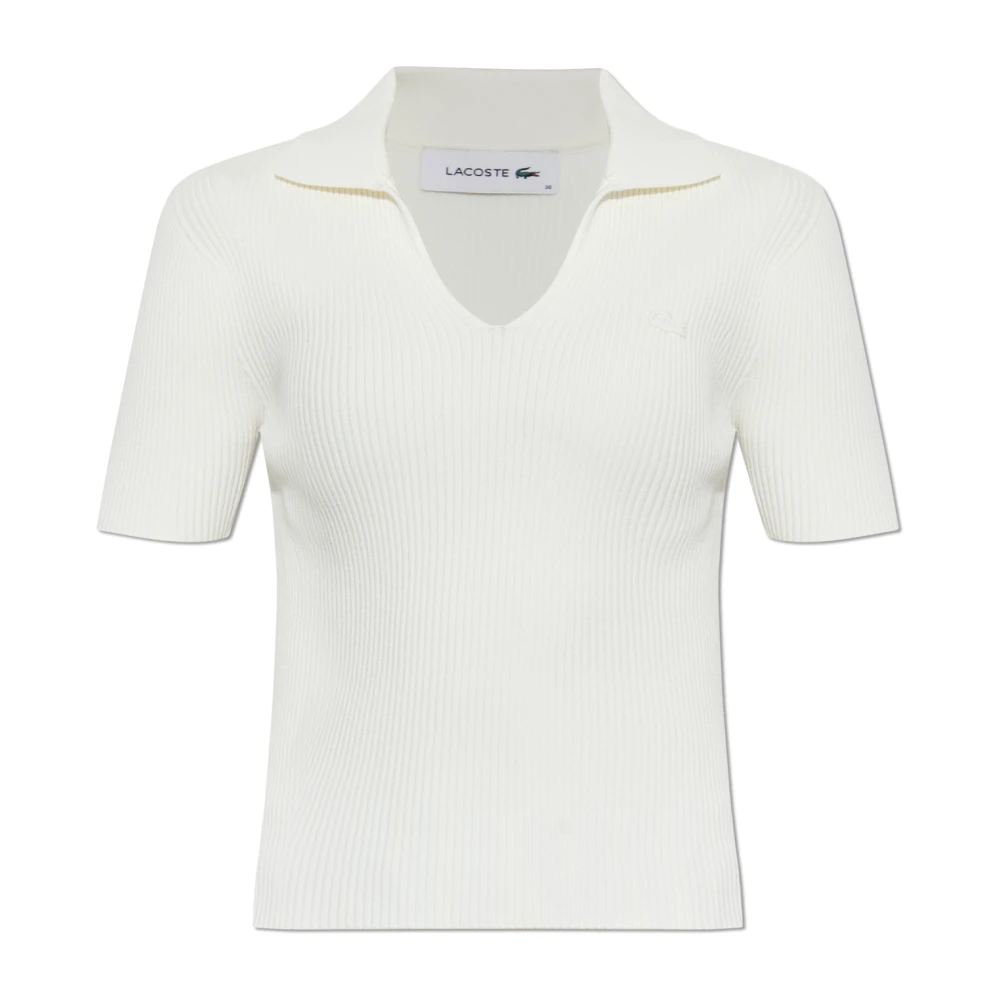 Lacoste Donna Beige Top, 2XS, New,