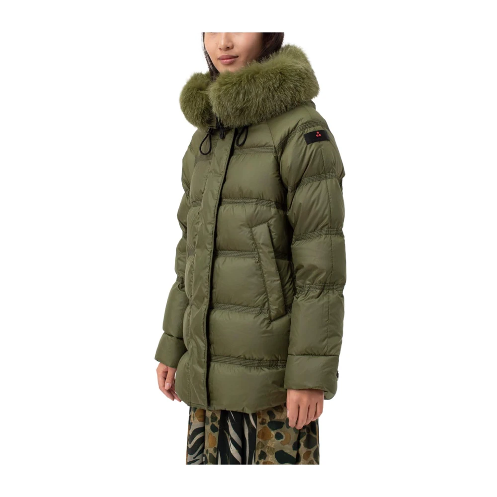 Peuterey Gewatteerde Polyester Parka Jas Green Dames