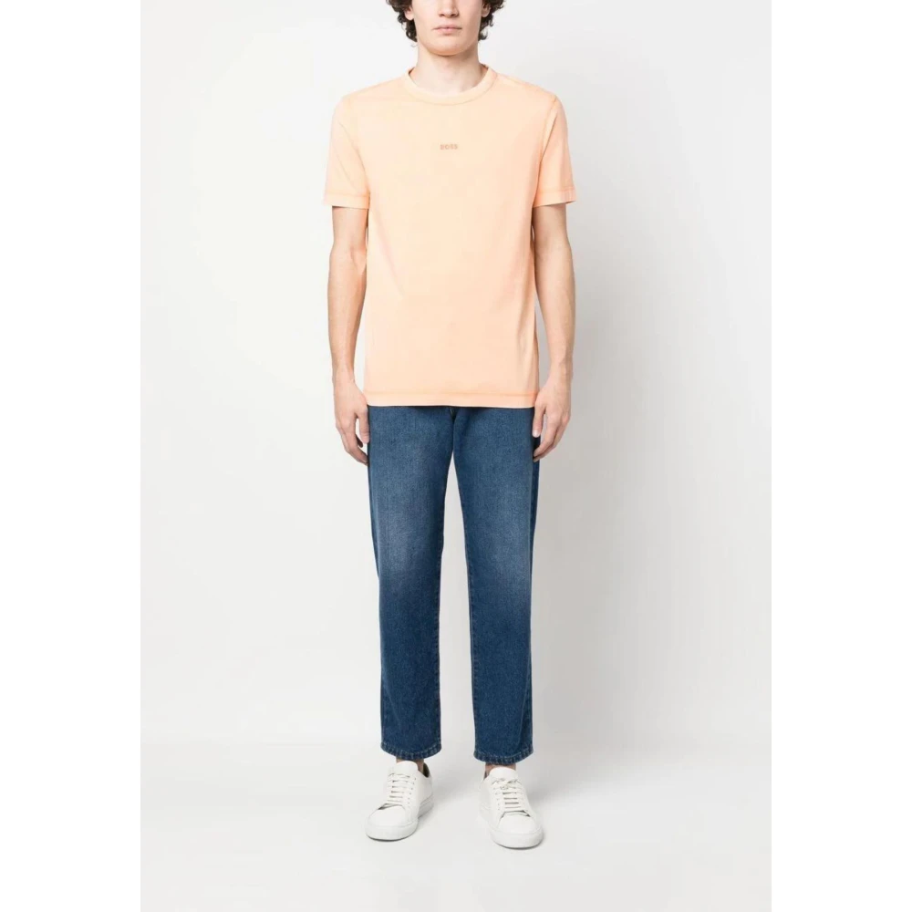 Hugo Boss Heren Casual T-shirt Orange Heren