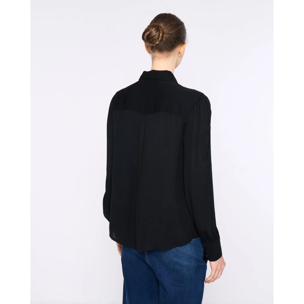 Silvian Heach Overhemd met strik Black Dames
