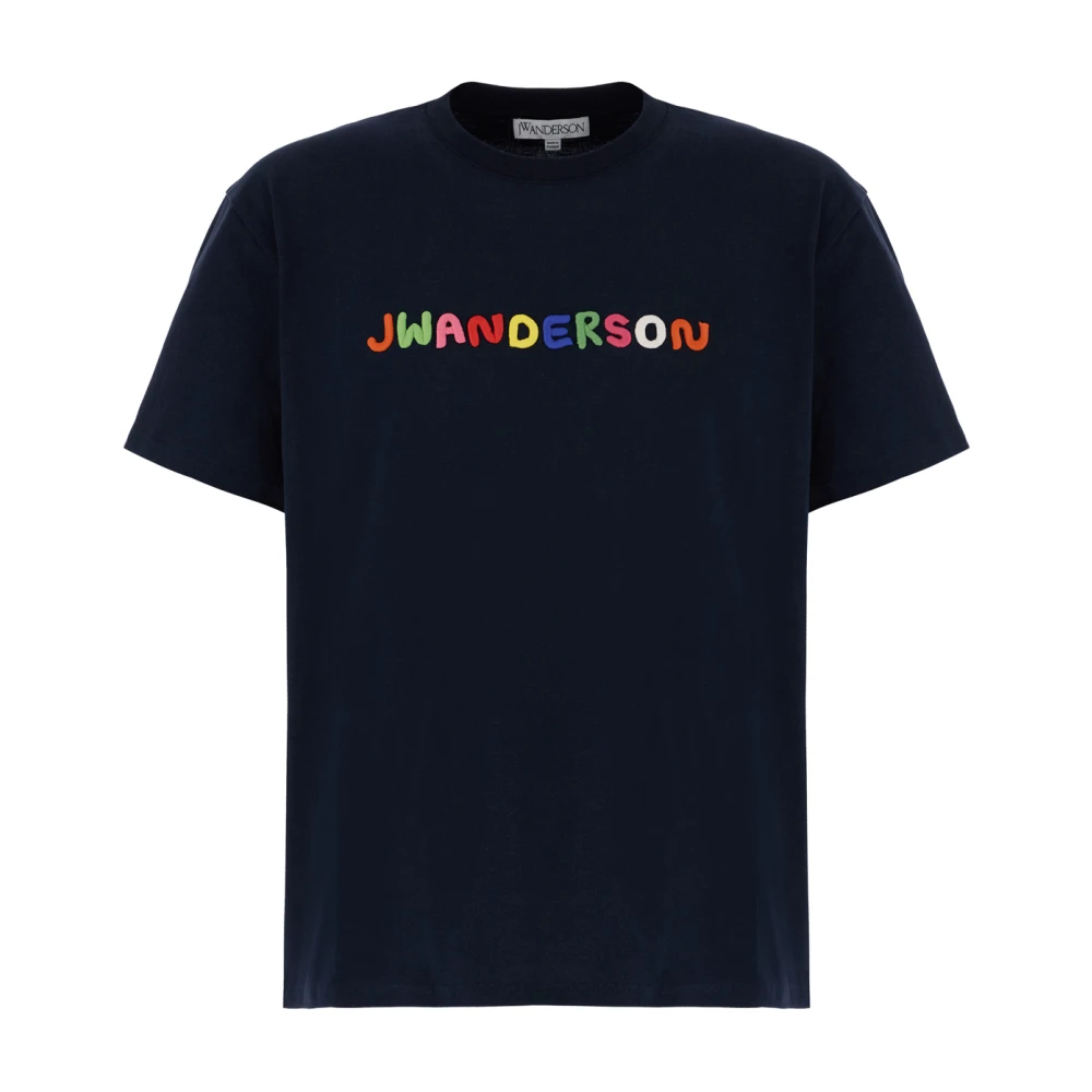 JW Anderson T-shirt met logo Blue Heren