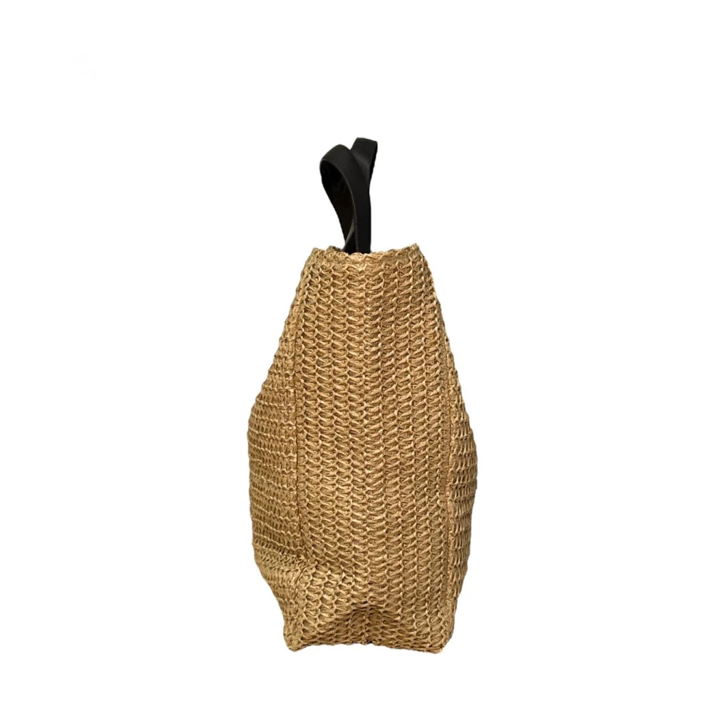 Molly Bracken Stro Shopper Tas met Handvatten Beige Dames