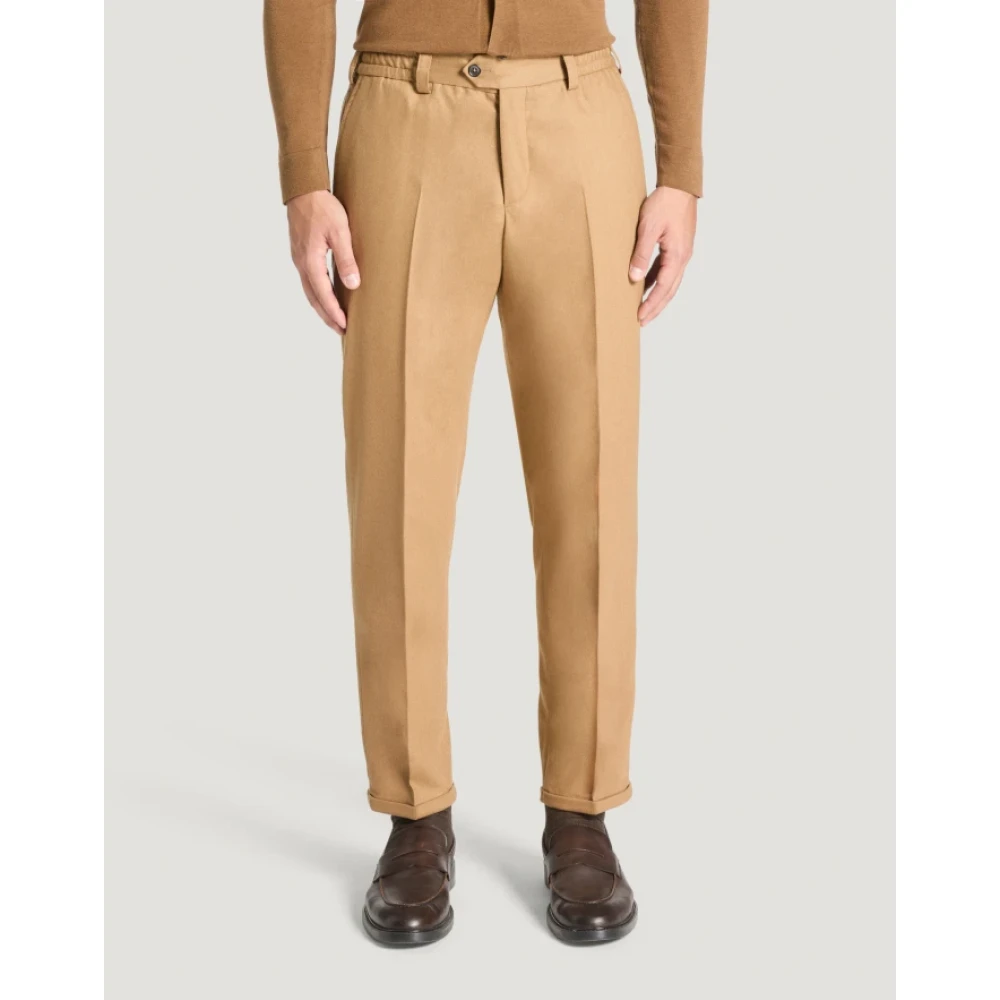 PT Torino Beige Flannel Rebel Broek Beige Heren