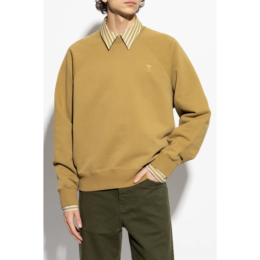 Ami Paris Sweatshirt met logo Green Heren
