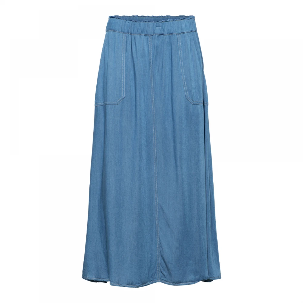 &Co Woman Denim Elastische Taille Rok Blue Dames