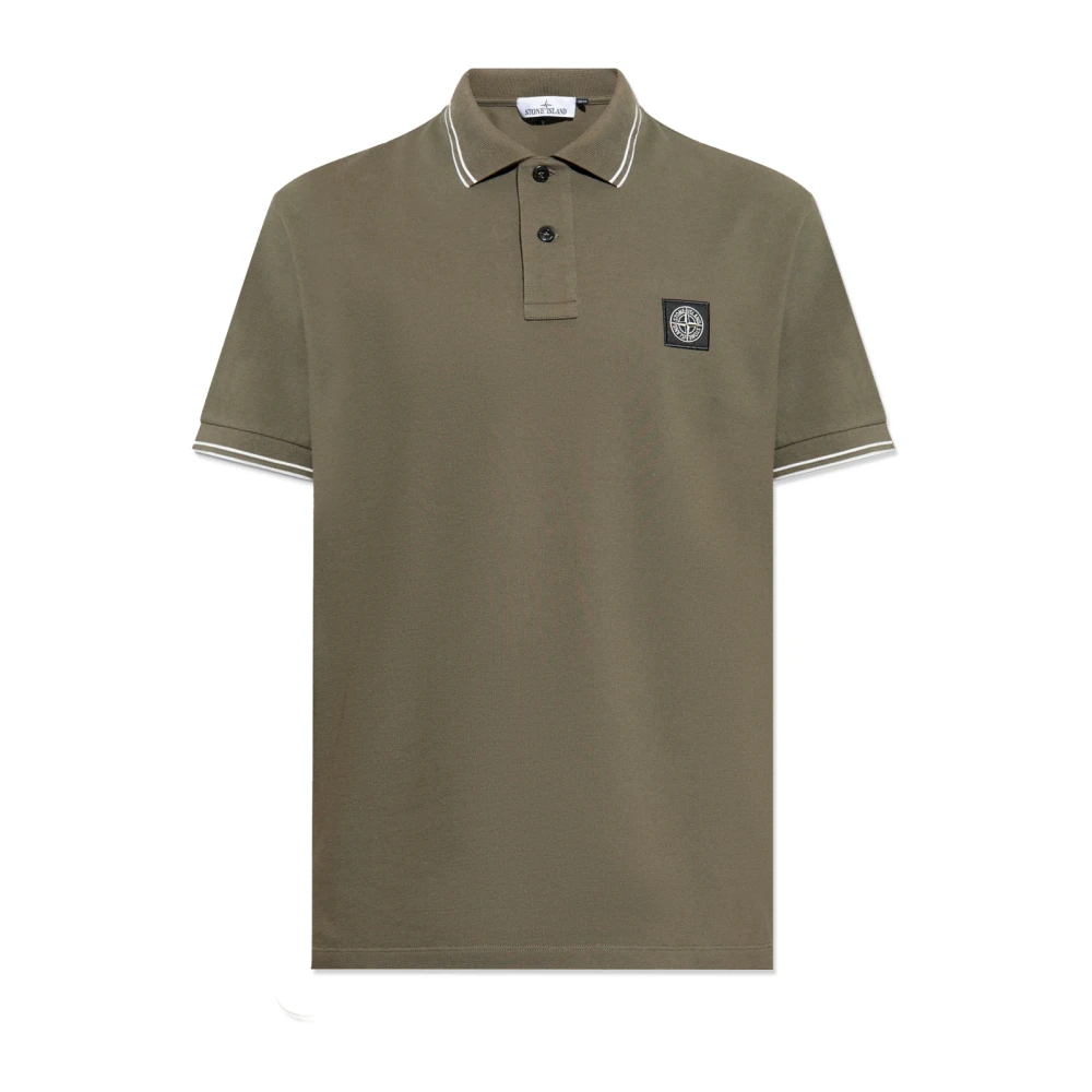 Stone Island Bomullspolo Green, Herr