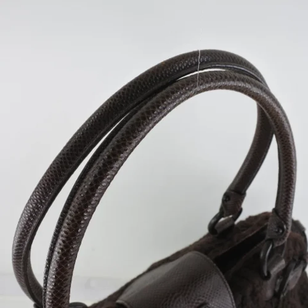Salvatore Ferragamo Pre-owned Leather shoulder-bags Brown Dames