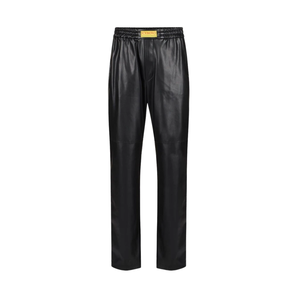 Iceberg Eco-leren joggers Black Heren