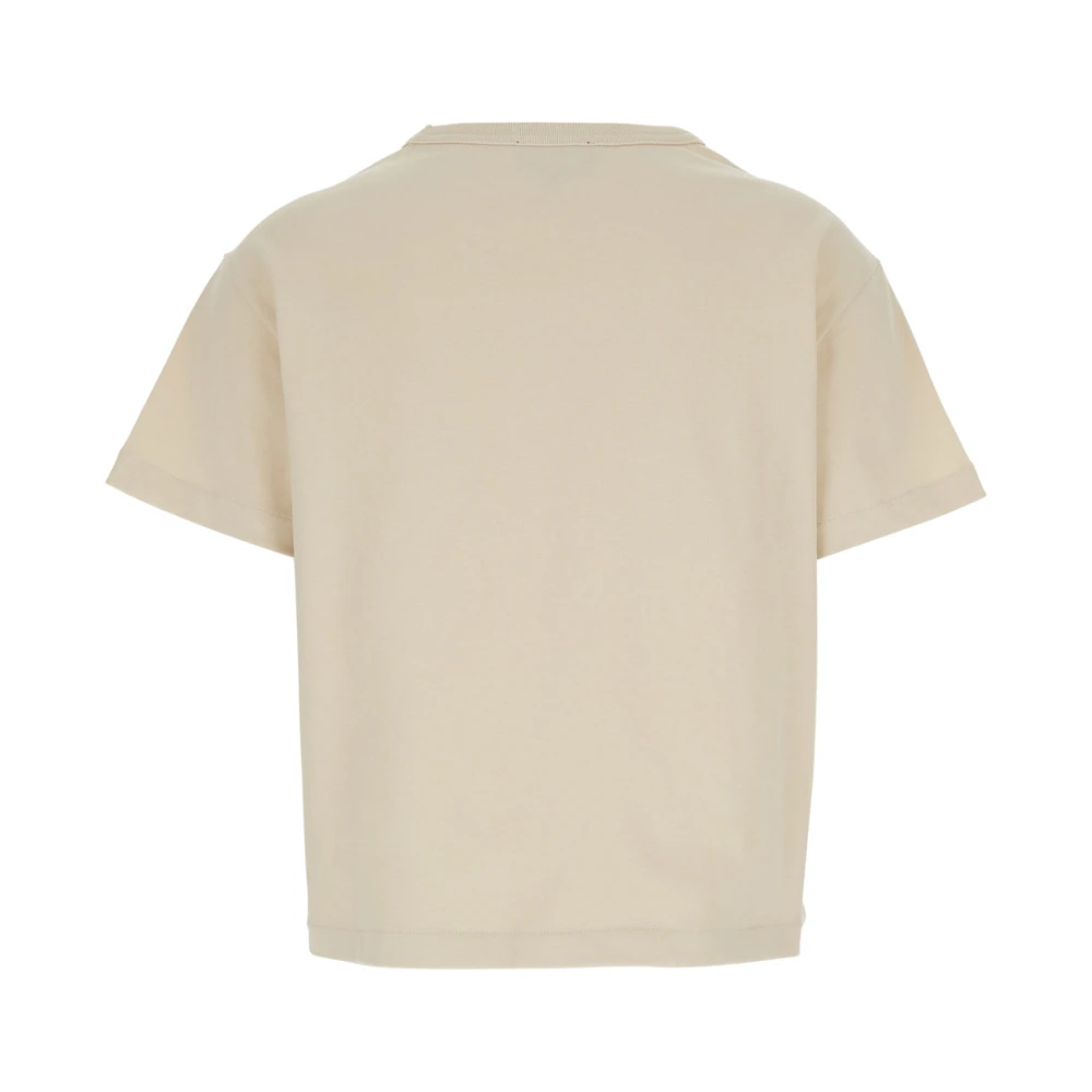 A.p.c. Beige Logo Print Katoenen T-shirt Beige Dames