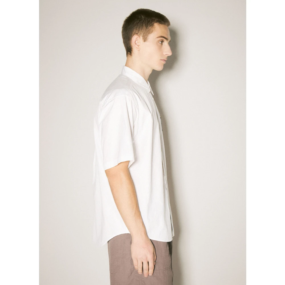 Undercover Logo Patch Katoenen Shirt White Heren