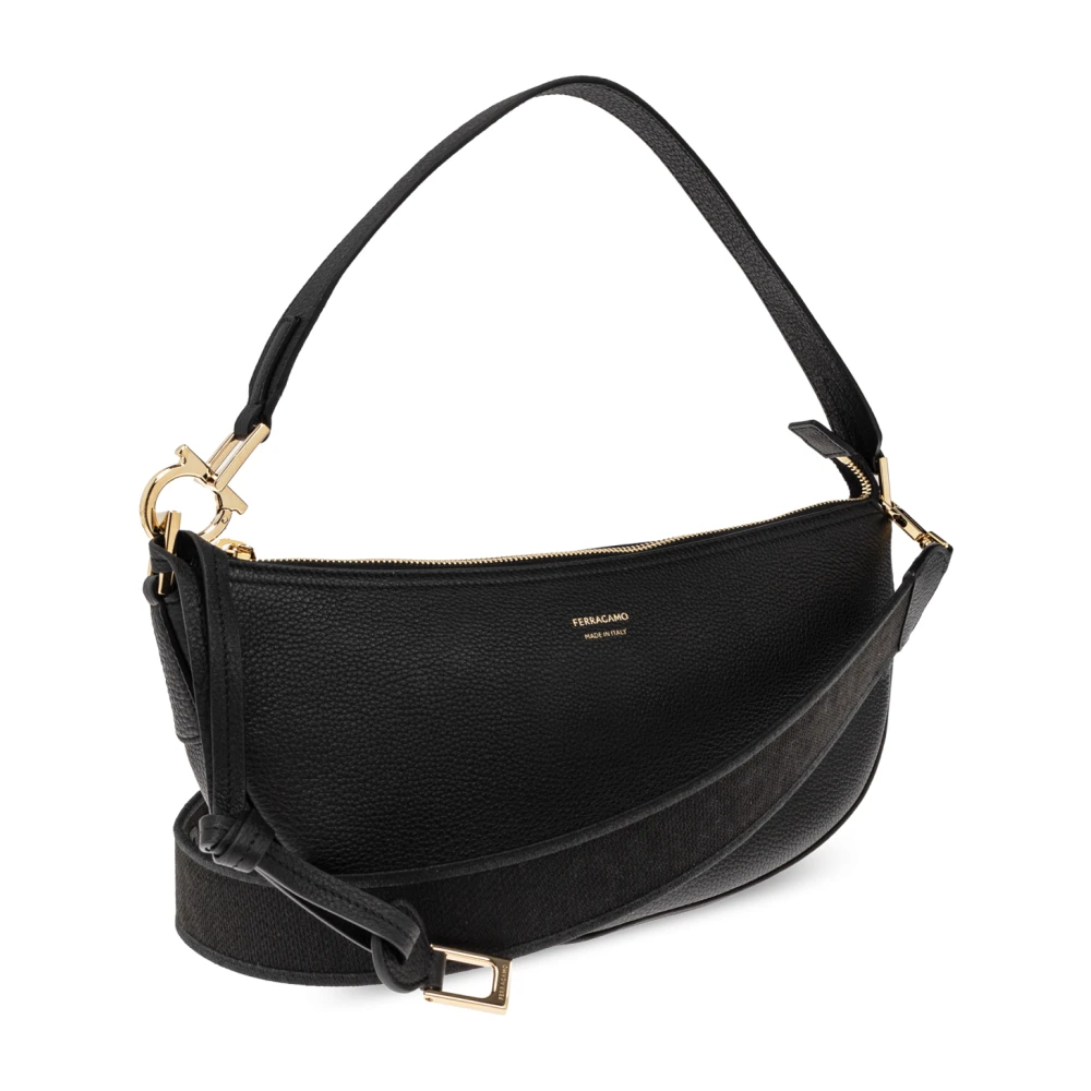 Salvatore Ferragamo Schoudertas maat XS Black Dames