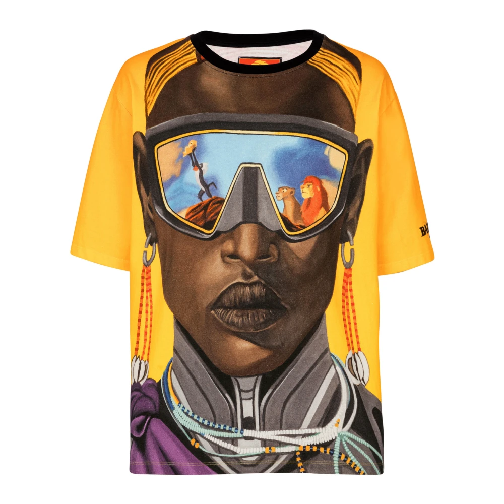 Balmain Disney x : The Lion King T-shirt met groot print Nika Mtwana Multicolor Heren
