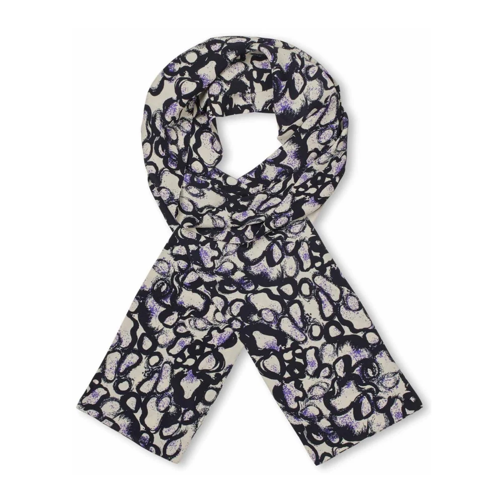 Masai Grafisch Print Sjaal Meadow Violet Multicolor Dames