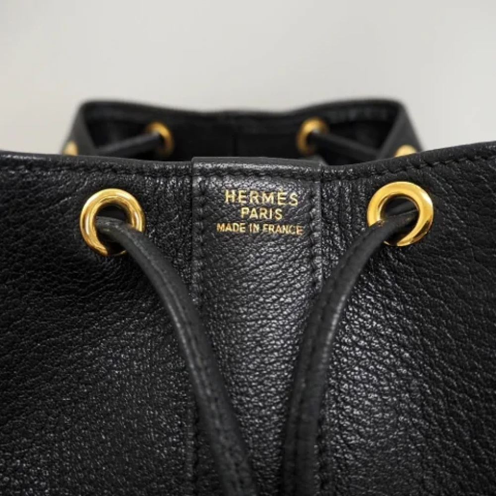 Hermès Vintage Pre-owned Leather backpacks Black Heren