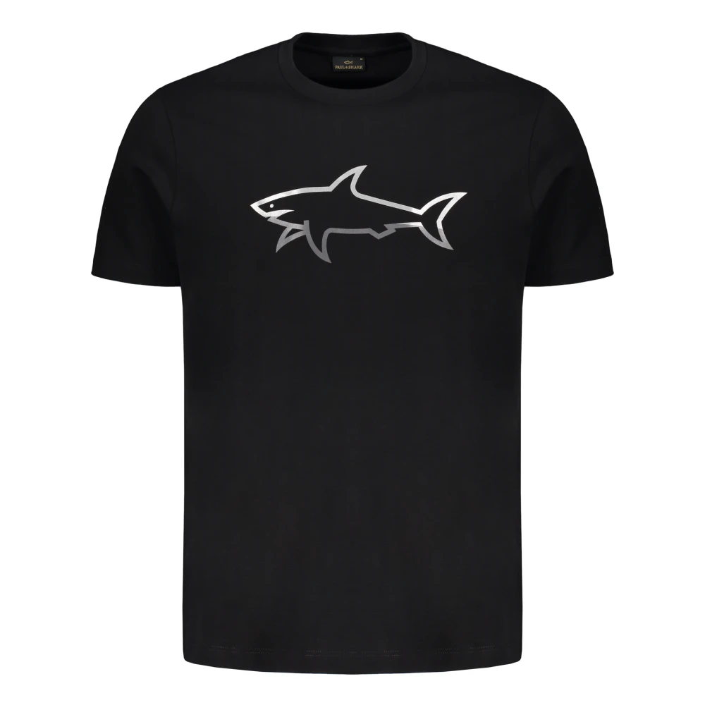 PAUL & SHARK Logo Detail Katoenen T-shirt Black Heren