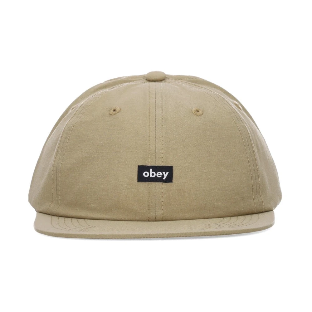 Obey Bronze 6 Panel Strapback Platte Klep Pet Beige Heren