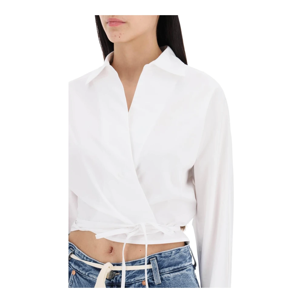 closed Blouses Shirts White Dames