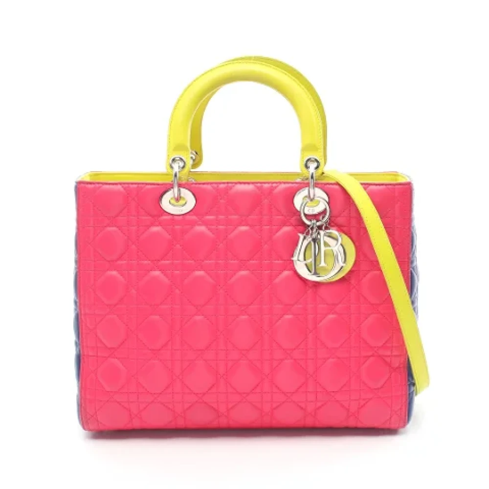 Dior Vintage Pre-owned Leather dior-bags Pink Dames