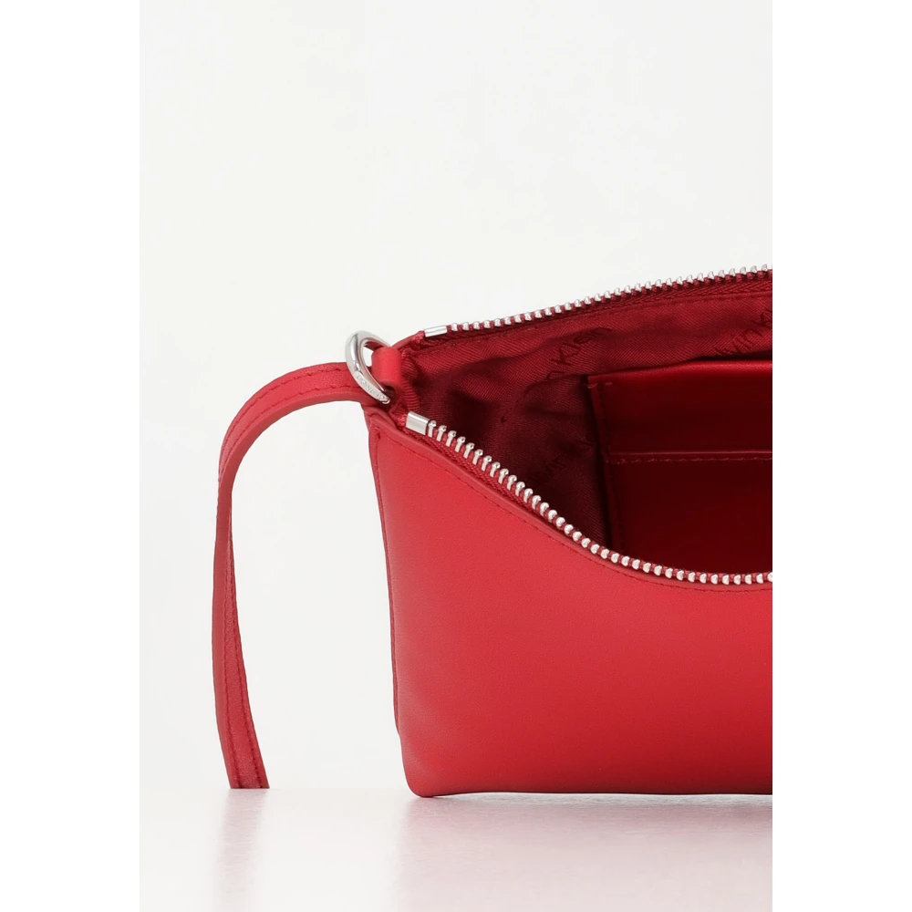 Calvin Klein Rode Schoudertas Minimalistisch Elegant Veelzijdig Red Dames
