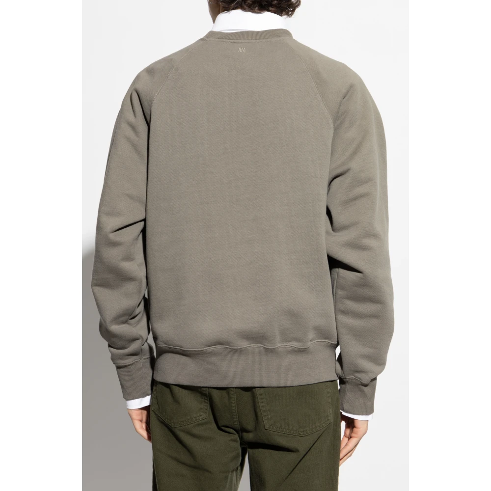 Ami Paris Sweatshirt met Logo Green Heren